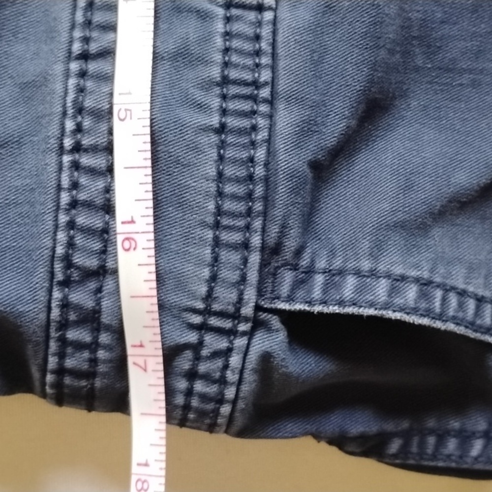 Banana Republic 98% Cotton Button-Up Utility Ankle Jumpsuit XS Navy Pockets - Picture 9 of 11